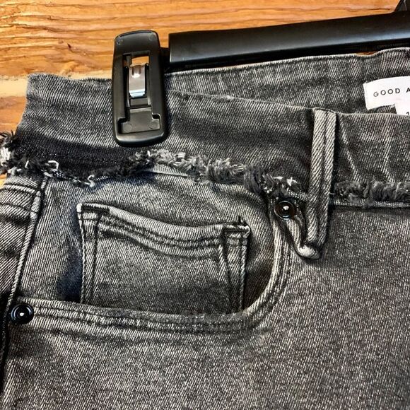 Good American Good Legs Fray High Waist High Rise Black Skinny Jeans Siz… - Picture 3 of 11